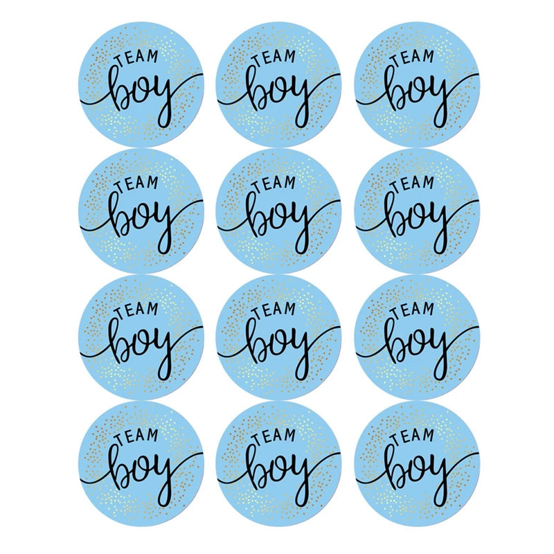 60/120pcs Team Boy Team Girl Stickers Boy or Girl Sticker for Gender Reveal Party Decoration Baby Shower Supplies Gift Box Label