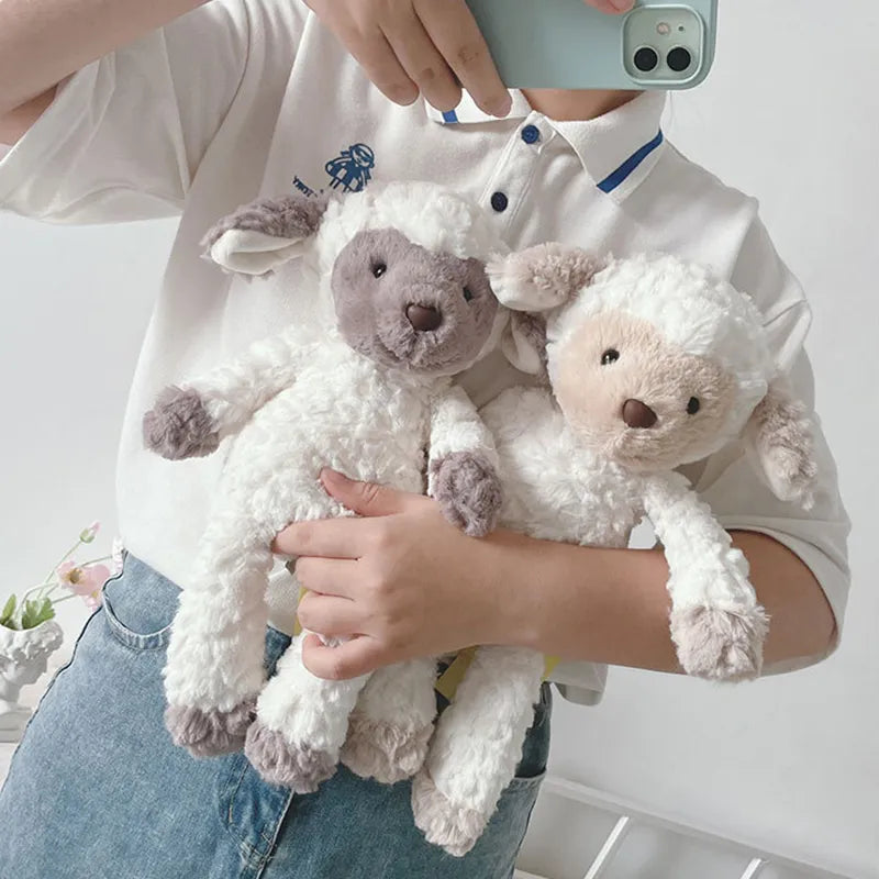 35cm Cute Stuffed Sheep Plush Soft Toys Fluffy Lamb Kids Doll Creative Gifts for Children Baby Accompany Sleeping Toy